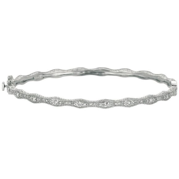 0.50 Carat Natural Diamond Bangle Bracelet